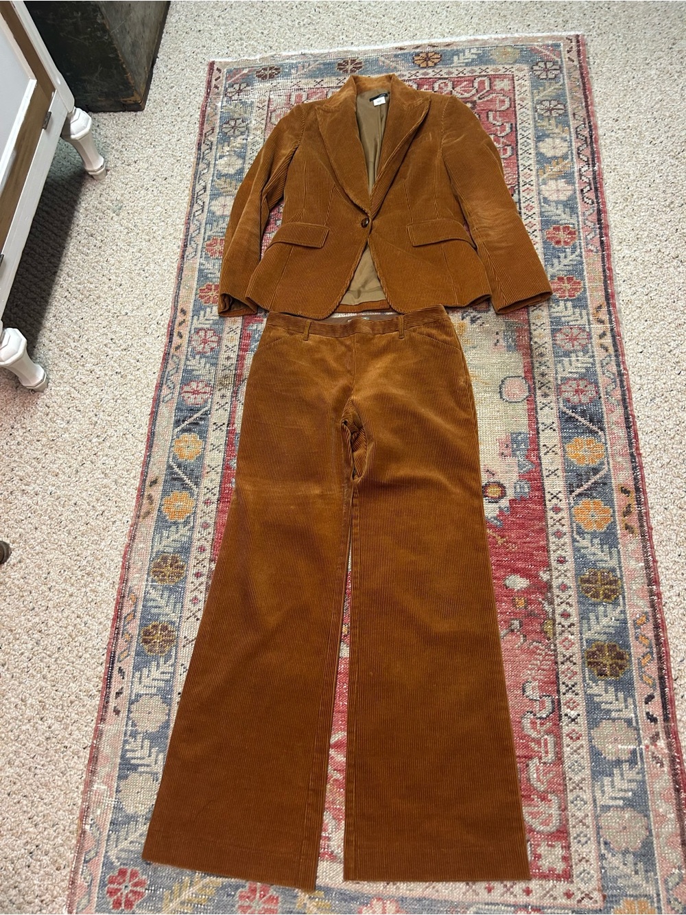 J.Crew wide whale corduroy suit 0/2